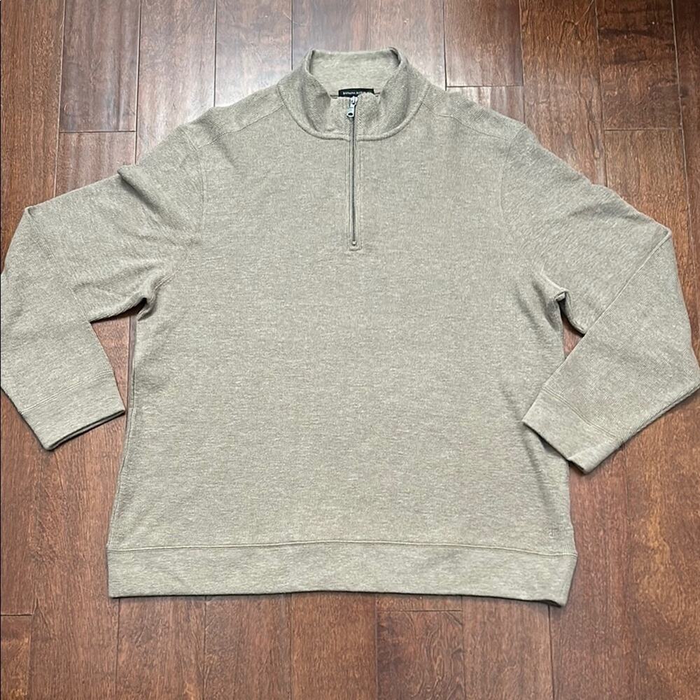 Banana Republic Men's Beige Waffle Quarter Zip Pullover Shirt, Size XXL, NWT